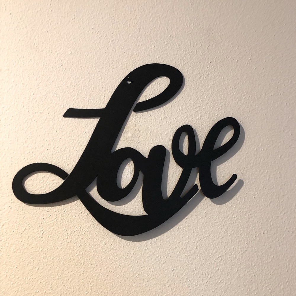 Gallery Wall Decor - Steel Love Sign